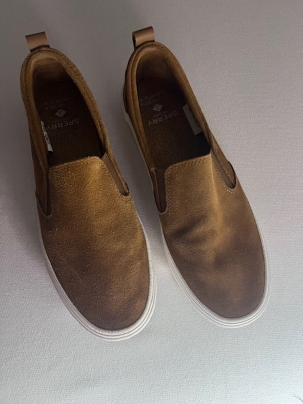 Sperry Top-Sider slip-on sneakers suede upper rubber soles Women's size 9.5